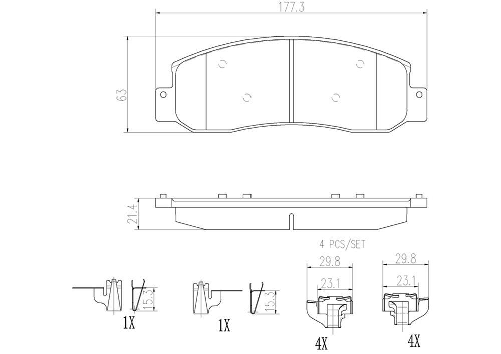 Brembo NAO Ceramic Brake Pads P24119N