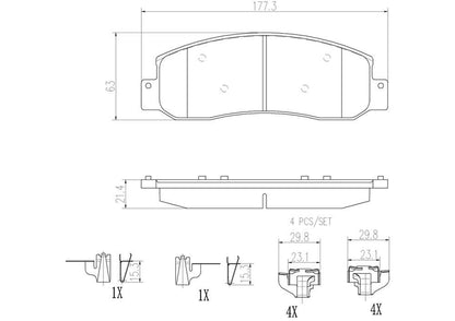 Brembo NAO Ceramic Brake Pads P24119N