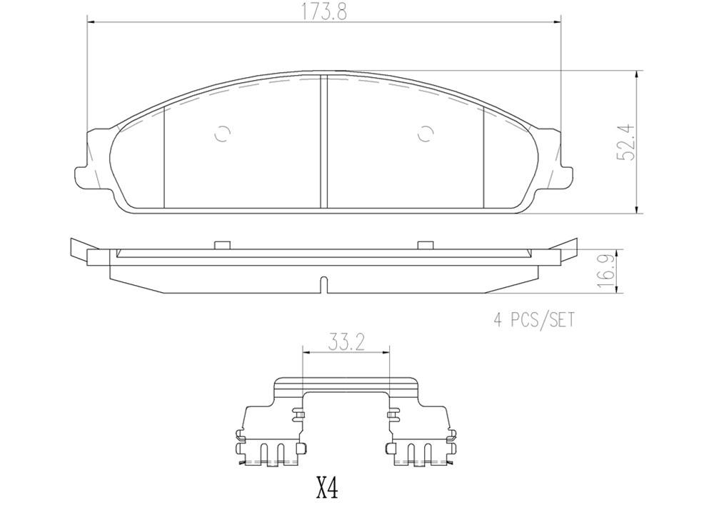 Brembo NAO Ceramic Brake Pads P24120N