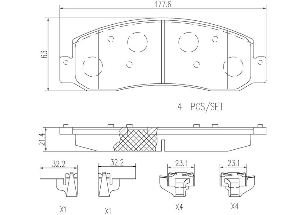 Brembo NAO Ceramic Brake Pads P24130N