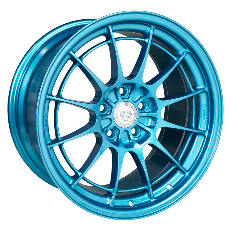 Enkei NT03+M 18x9.5 5x114.3 40mm Offset 72.6mm Bore Emerald Blue Wheel 3658956540EB