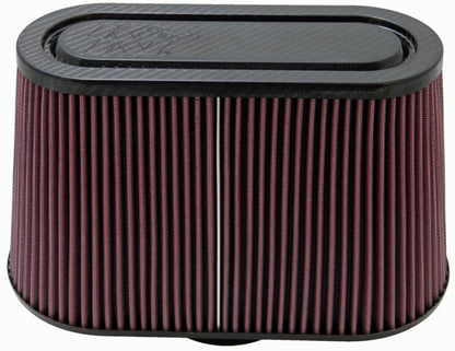 K&N Universal Filter with Carbon Fiber Top & Base-12in Base O/S Length x 6in Base O/S Width x 7in H RP-5103