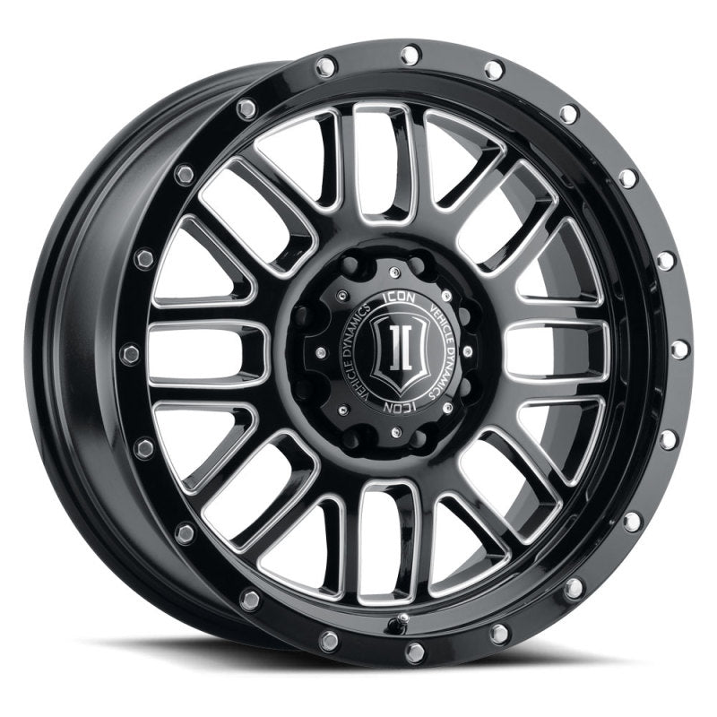 ICON Alpha 20x9 8x170 0mm Offset 5in BS Gloss Black Milled Spokes Wheel 1220908150GBMW