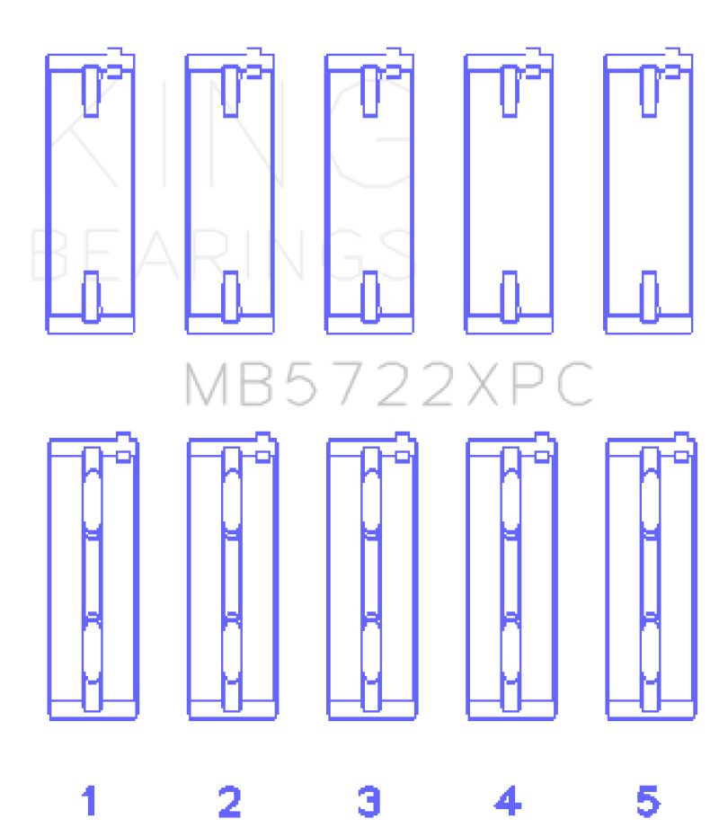 King XP-Series Coated Main Bearings MB5722XPC