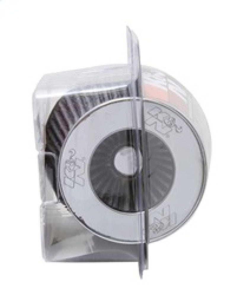K&N Universal Filter Chrome Round Tapered White - 4in Flange ID x 1.125in Flange Length x 5.5in H RG-1001WT