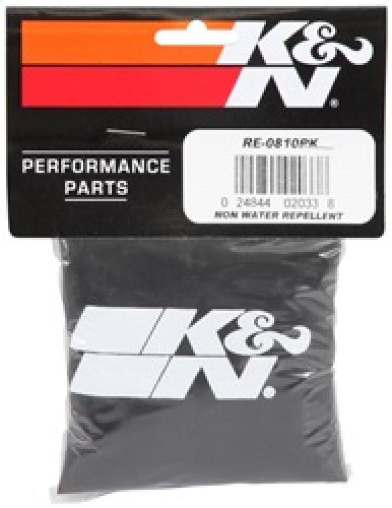 K&N Universal Round Tapered Filter Wrap - Black - 6in Base ID x 4.625in Top ID x 9in Height RE-0810PK