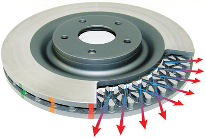 DBA 09 Pontiac G8 GXP V8 6.2L Rear Crossdrilled/Slotted 4000 XS Series Rotor - Black 42031BLKXS