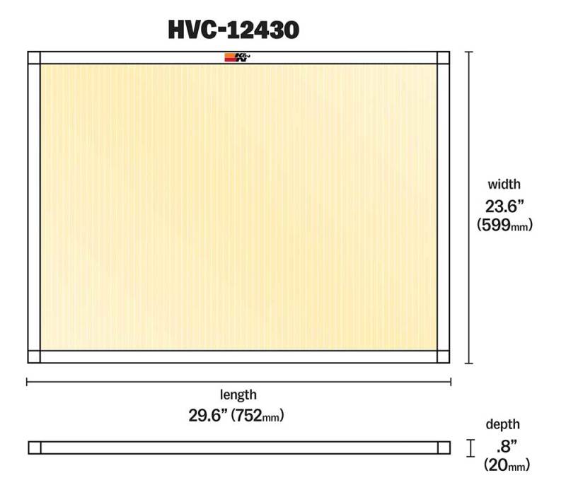 K&N HVAC Filter - 24 x 30 x 1 HVC-12430