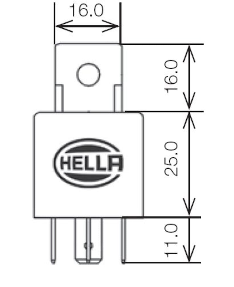 Hella Relay Mini Iso Alt 4 Pole 24V Spst Bkt 965400031