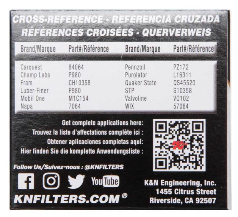 K&N Toyota / Lexus / Scion 1.50in OD x 2.25in H Oil Filter HP-7021