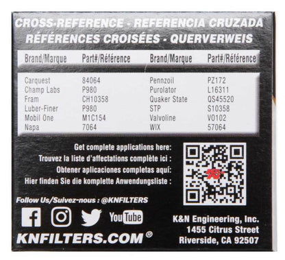 K&N Toyota / Lexus / Scion 1.50in OD x 2.25in H Oil Filter HP-7021