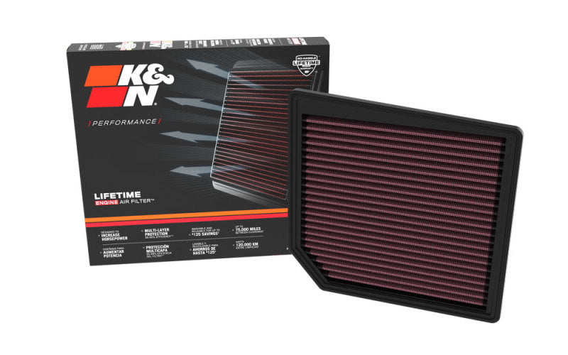 K&N 22-23 Maserati Ghibli L4-2.0L Replacement Air Filter 33-3182