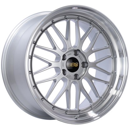 BBS LM 20x10 5x120 ET33 Diamond Silver Center Diamond Cut Lip Wheel -82mm PFS/Clip Required LM284DSPK