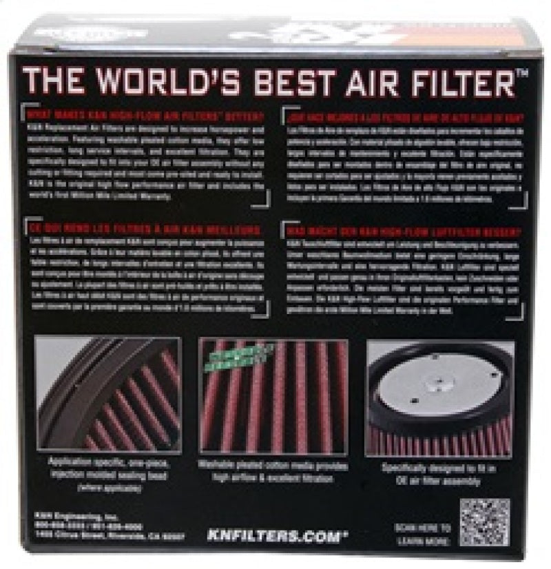 K&N S&S FILTER 6in OD x 4-5/8in ID x 2-3/16in H Replacement Filter for Harley Davidson E-3225