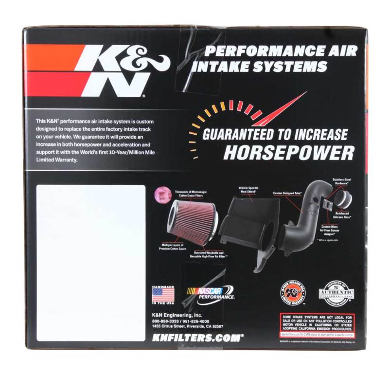 K&N 19-20 Jeep Cherokee L4-2.4L Performance Air Intake Kit 77-1577KS