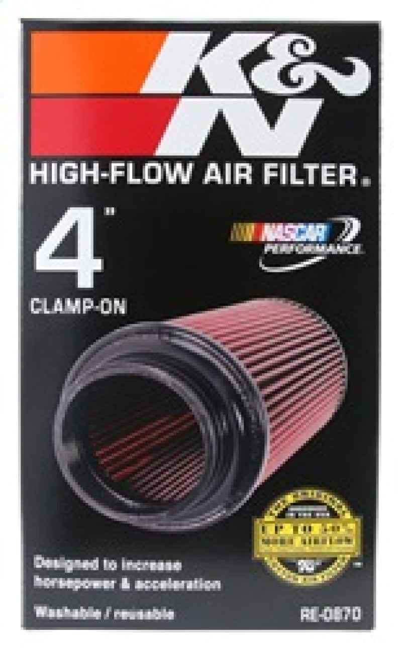 K&N Universal Rubber Filter 4inch FLG / 6inch OD-B / 4-5/8inch OD-T / 9inch H RE-0870