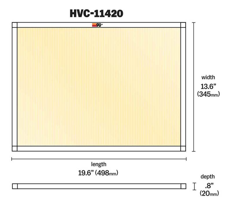 K&N HVAC Filter - 14 x 20 x 1 HVC-11420