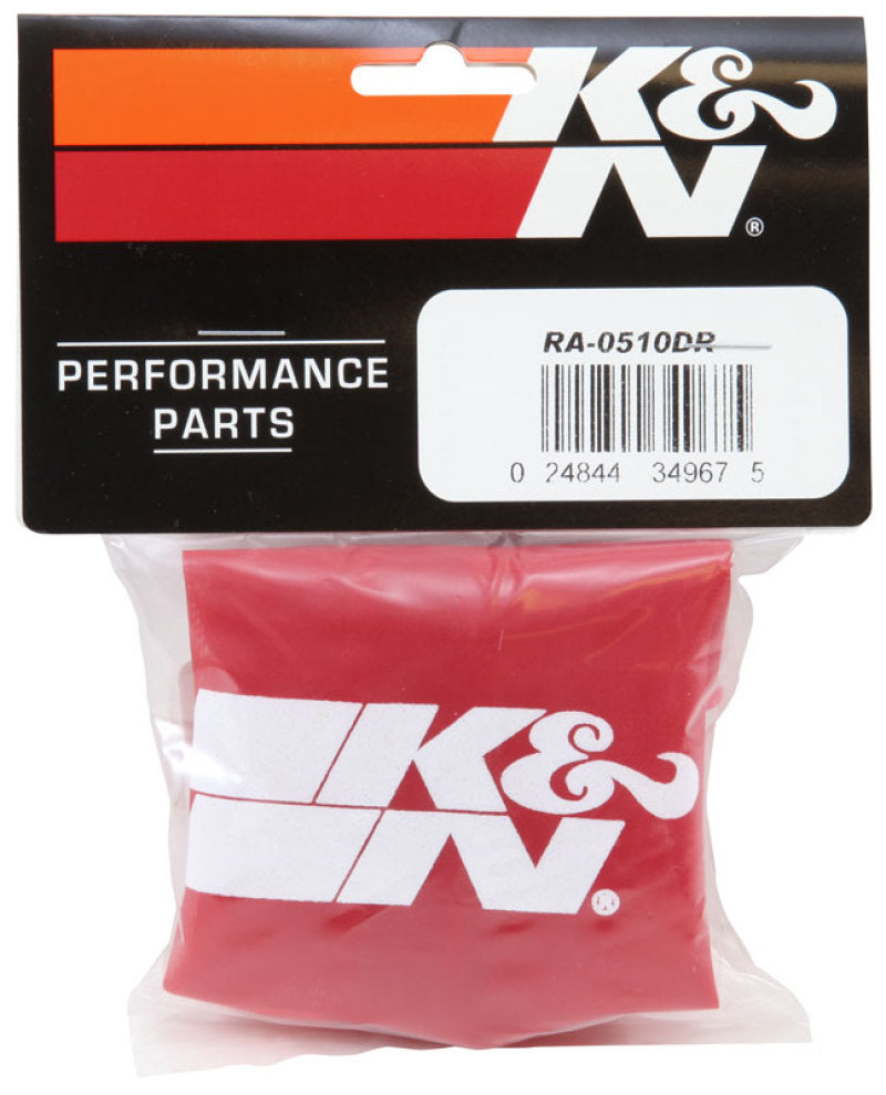 K&N DryCharger Air Filter Wrap for RA-0510 - Red RA-0510DR