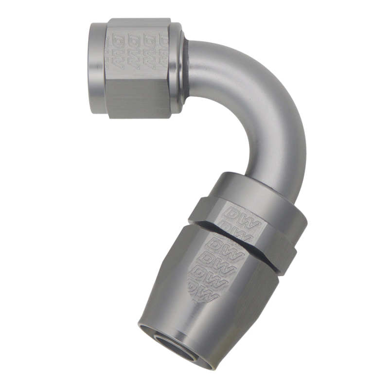 DeatschWerks 10AN Female Swivel 120-Degree Hose End CPE - Anodized Titanium 6-02-0826