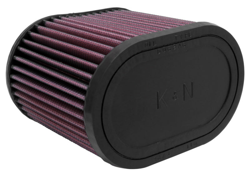 K&N Universal Oval Clamp-On Air Filter 2-3/4in Flange 6-1/4in Length 4in Width 5in Height RU-1500