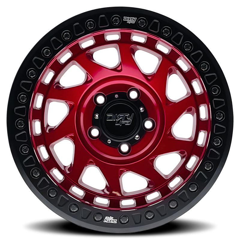 Dirty Life Wheels 9313 Enigma Race Series Crimson Candy Red Wheels 9313-7973R12