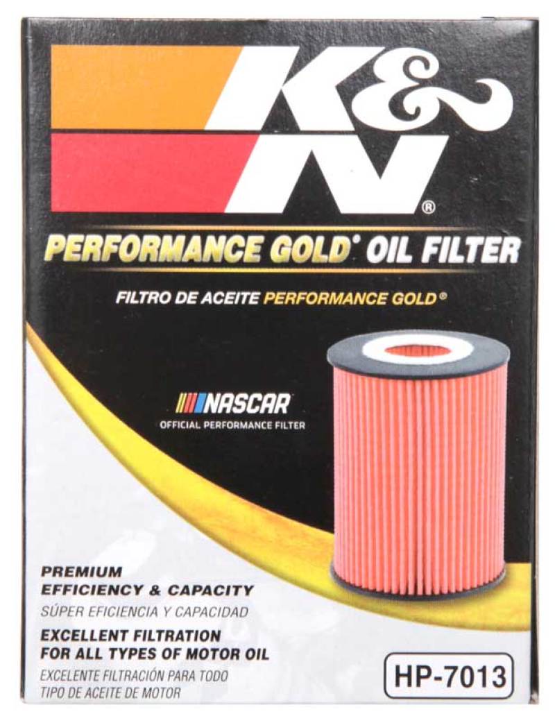 K&N 07-09 Mazdaspeed3 Performance Gold Oil Filter (OEM style cartridge filter) HP-7013