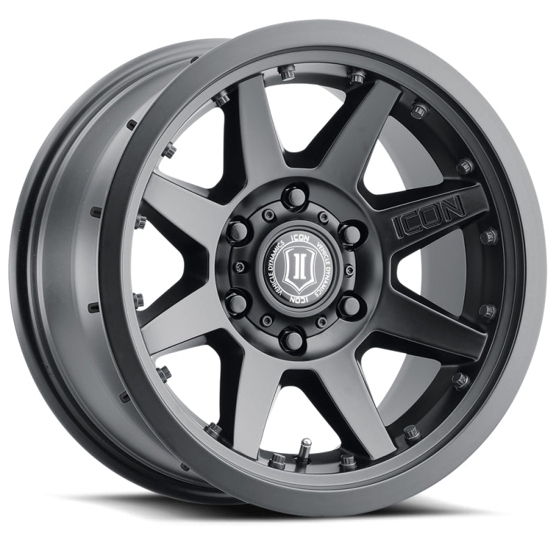 ICON Rebound Pro 17x8.5 6x5.5 25mm Offset 5.75in BS 95.1mm Bore Satin Black Wheel 21817859057SB