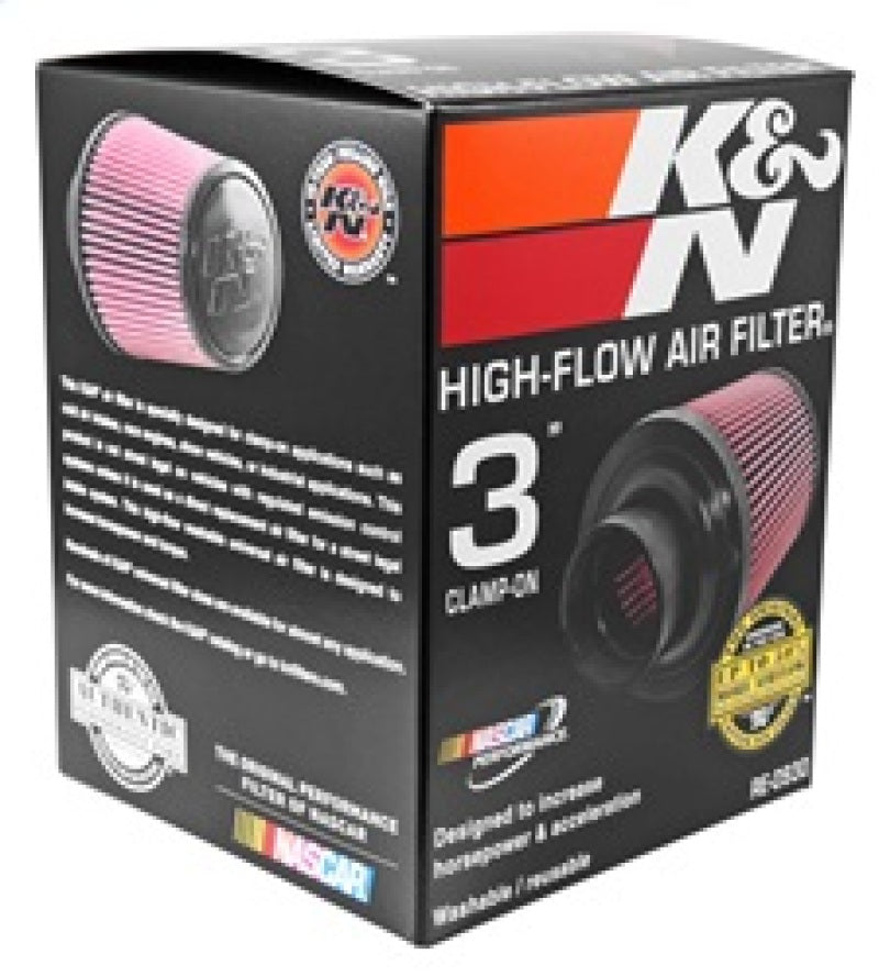 K&N Universal Rubber Filter - Round Tapered 6in Base OD x 3in Flange ID x 6in H RE-0930