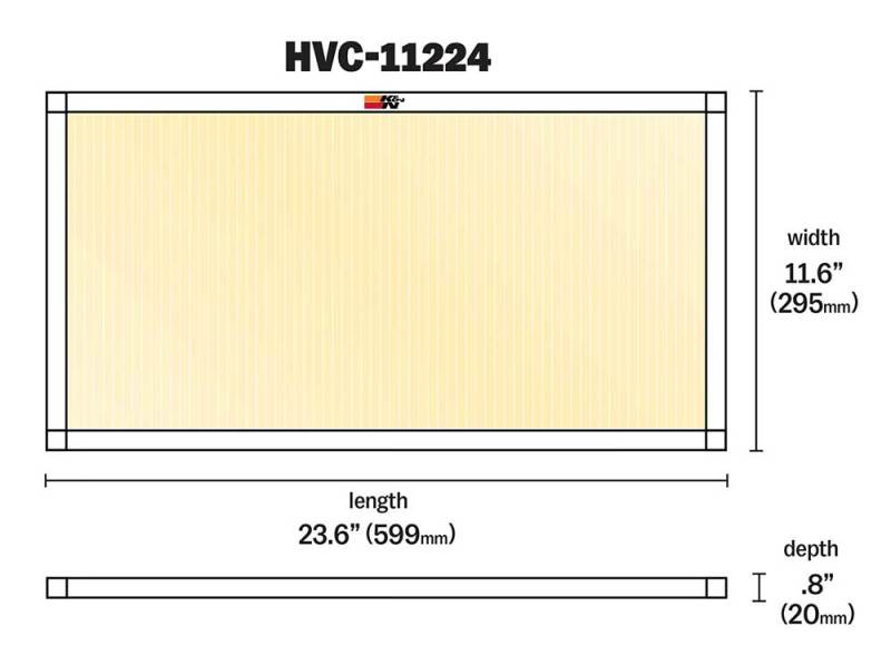 K&N HVAC Filter - 12 x 24 x 1 HVC-11224