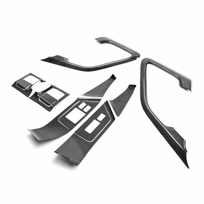 Seibon 09-14 Nissan GTR Carbon Fiber Door Trim Set (12 PCS) CFI0910NSGTR-C