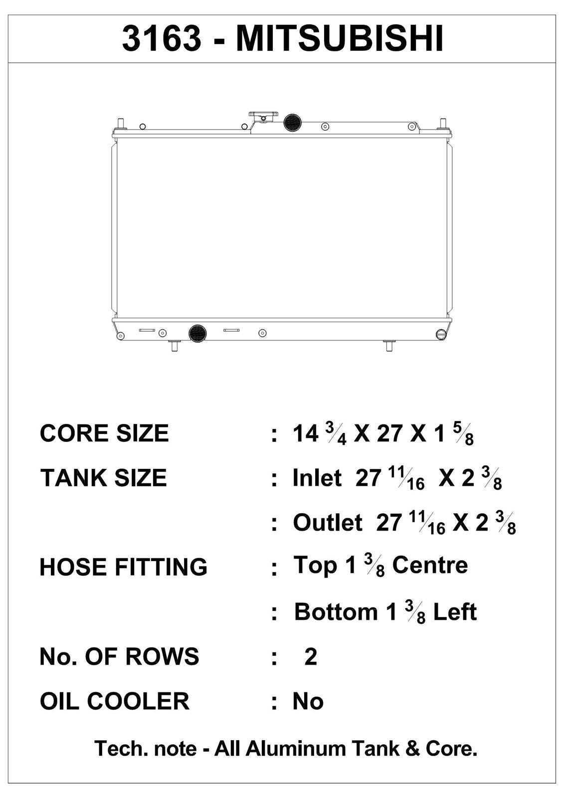 CSF Racing Radiators 3163