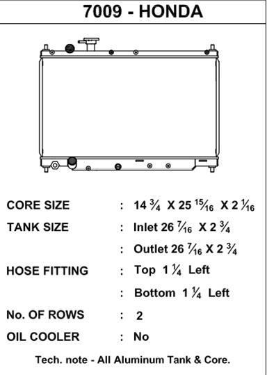 CSF Racing Radiators 7009