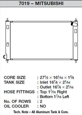 CSF Racing Radiators 7019