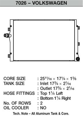 CSF Racing Radiators 7026