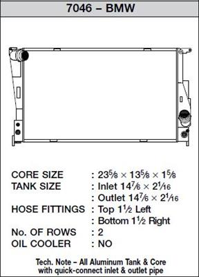 CSF Racing Radiators 7046