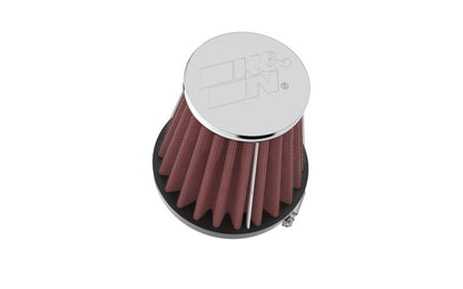 K&N Universal Chrome Filter 1 15/16 inch FLG / 3 inch Base / 2 inch Top / 3 inch Height RC-1060