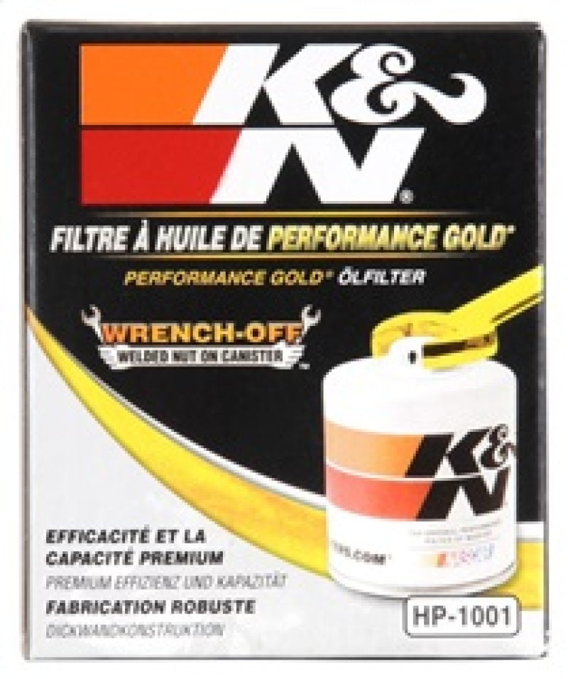 K&N Chevy / Pontiac / GMC / Buick Performance Gold Oil Filter HP-1001