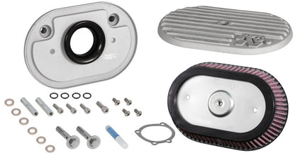 K&N Street Metal Intake System Side Draft Dyna/Softail Silver Intake System-Harley Davidson RK-3953S