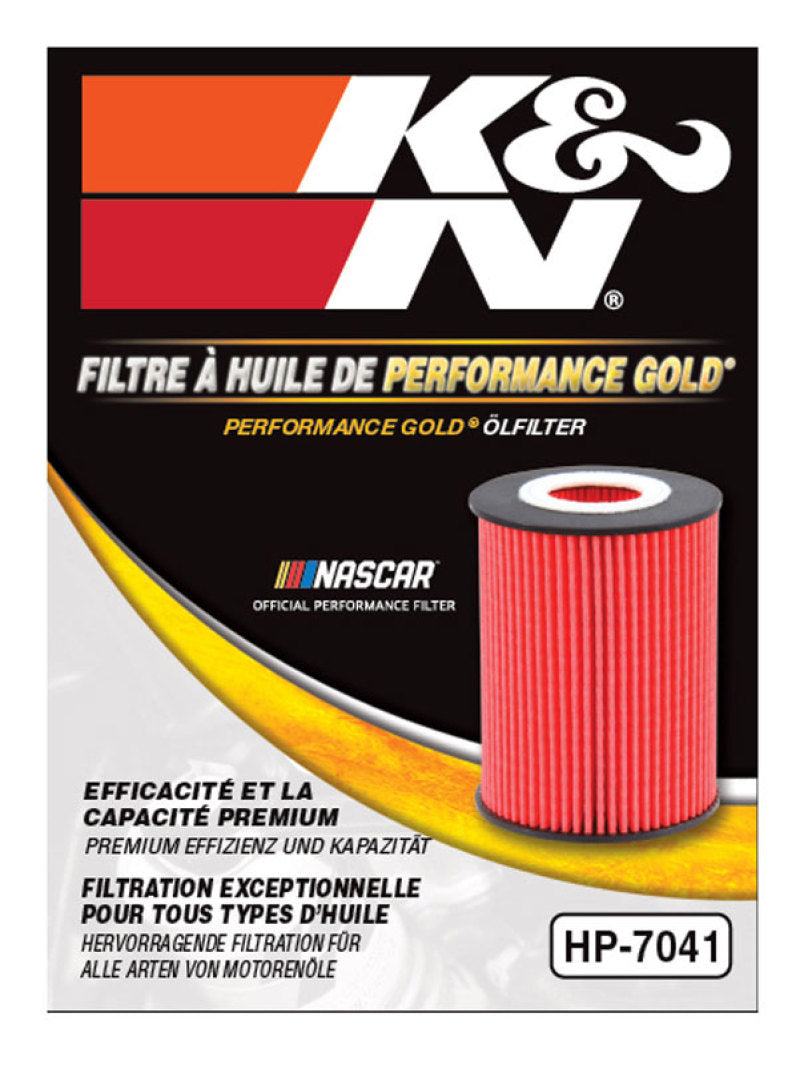 K&N Performance Oil Filter - 14-18 Fiat 500L 1.4L L4 Gas HP-7041