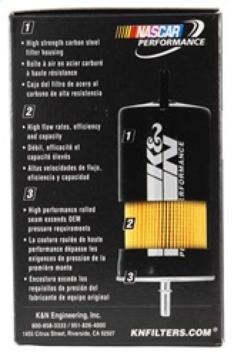 K&N Cellulose Media Fuel Filter 1.688in OD x 3.813in L PF-1300