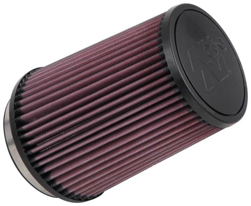 K&N Filter Universal Rubber Filter 4 inch Flange 5 3/8 inch Base 4 3/8 inch Top 7 inch Height RU-2590