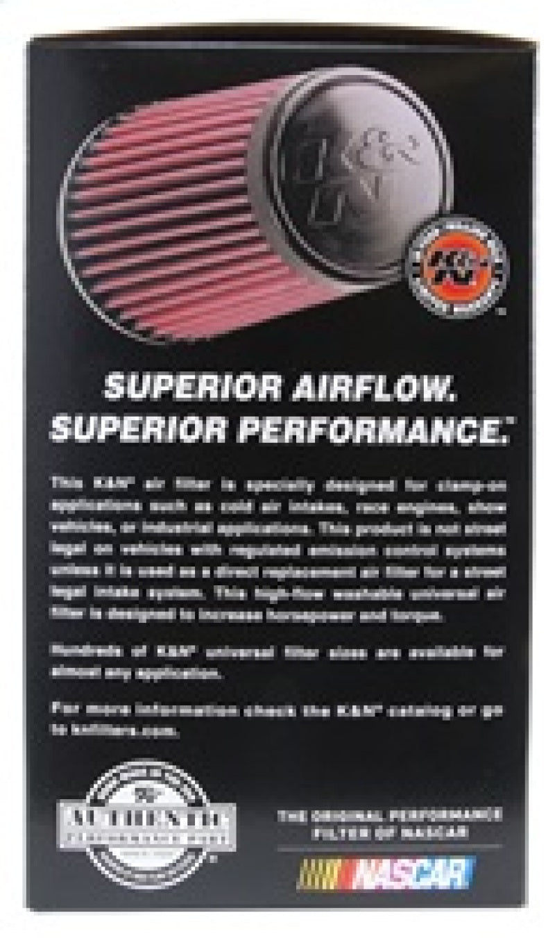K&N Universal Rubber Filter 4inch FLG / 6inch OD-B / 4-5/8inch OD-T / 9inch H RE-0870