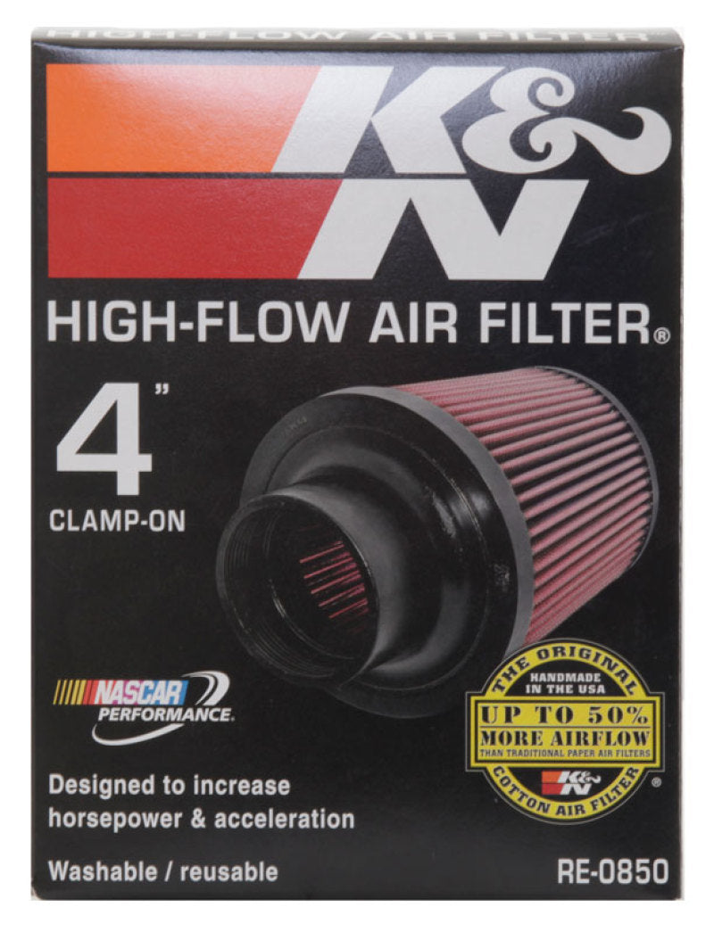 K&N Universal Air Filter (4in. Flange / 6in. Base OD / 4-5/8in. Top OD / 6in. Height) RE-0850