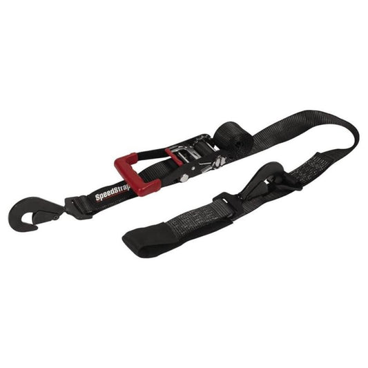 SpeedStrap 2In x 8Ft Ratchet Tie Down w/ Flat Snap Hooks & Axle Strap Combo, Made in the USA 28001-US