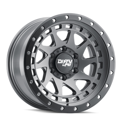 Dirty Life Wheels 9311 Enigma Pro Street Series Satin Graphite Wheels 9311-7973MGT12