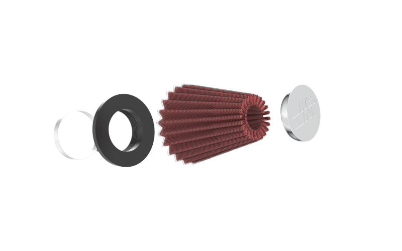 K&N Universal Chrome Filter 2.063in Flange ID x 3.5in Base OD x 2in Top OD x 4in H RC-1200