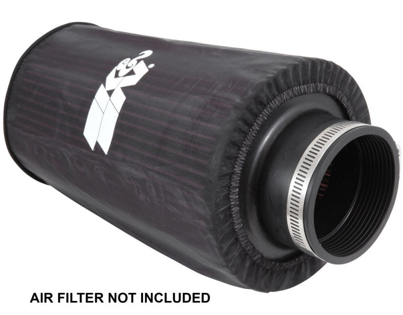 K&N Universal Round Tapered Filter Wrap - Black - 6in Base ID x 4.625in Top ID x 9in Height RE-0810PK