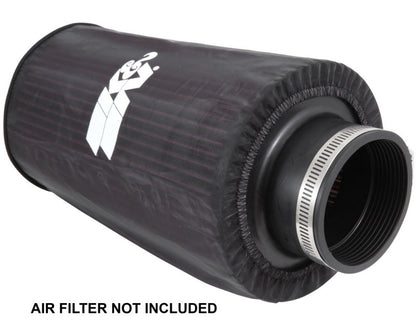 K&N Universal Round Tapered Filter Wrap - Black - 6in Base ID x 4.625in Top ID x 9in Height RE-0810PK