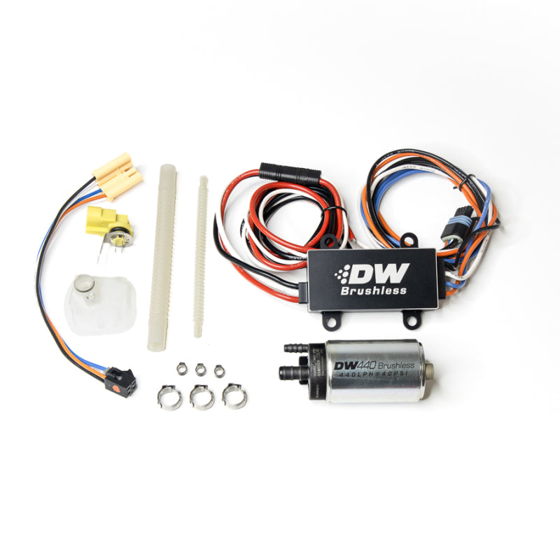 DeatschWerks DW440 440lph Brushless Fuel Pump w/ PWM Controller & Install Kit 11-14 Ford Mustang GT 9-441-C103-0907