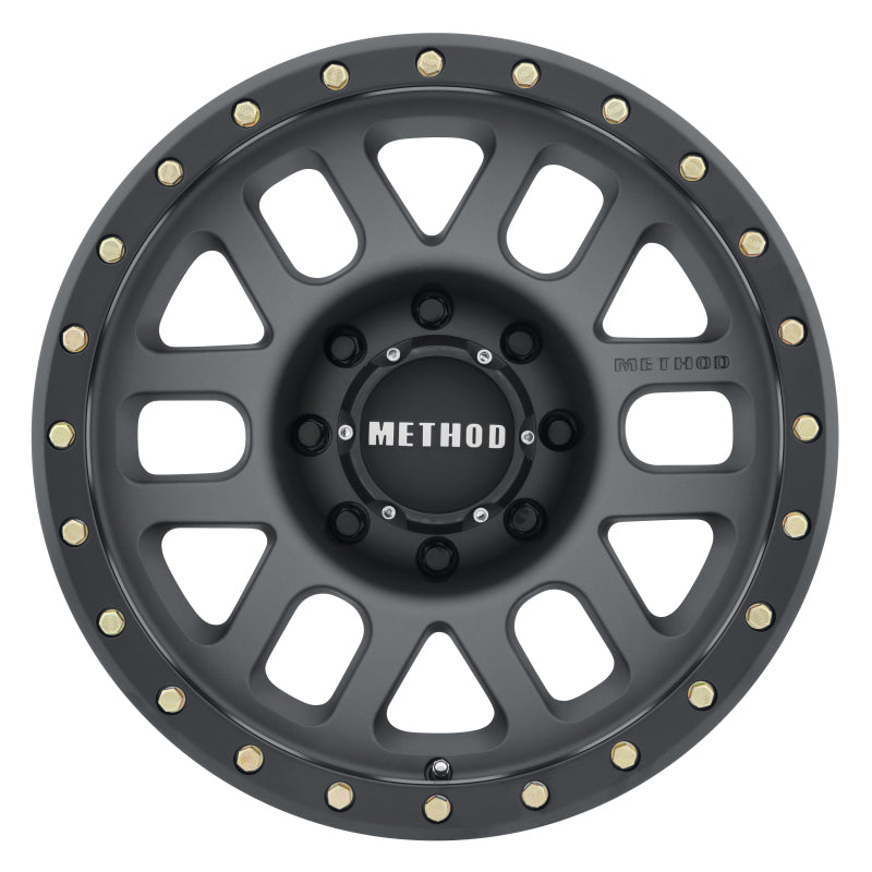 Method Race Wheels MR309 Grid Titanium Wheels with Matte Black Lip MR30978580800